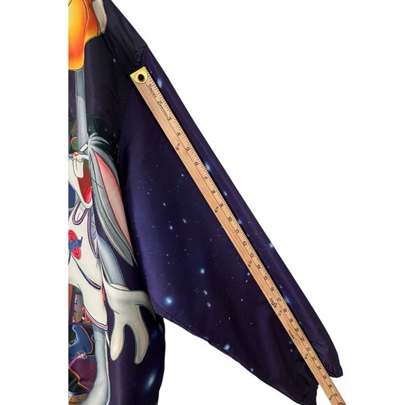 Members Only Space Jam Tune Squad Bugs Bunny Hooded Windbreaker Jacket Large - Picture 4 of 13